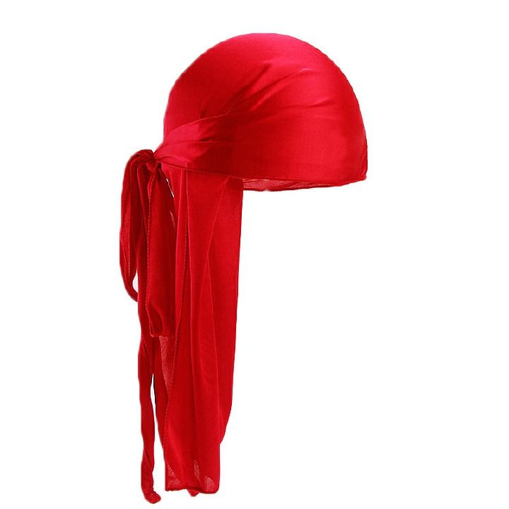 Men's Silky Durags Long Satin Turban Hat Wigs Doo Durag Biker Headwrap Pirate Hat Men Cap Men Hair Accessories Long Tail Du-Rag