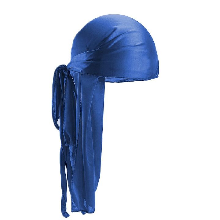 Men's Silky Durags Long Satin Turban Hat Wigs Doo Durag Biker Headwrap Pirate Hat Men Cap Men Hair Accessories Long Tail Du-Rag