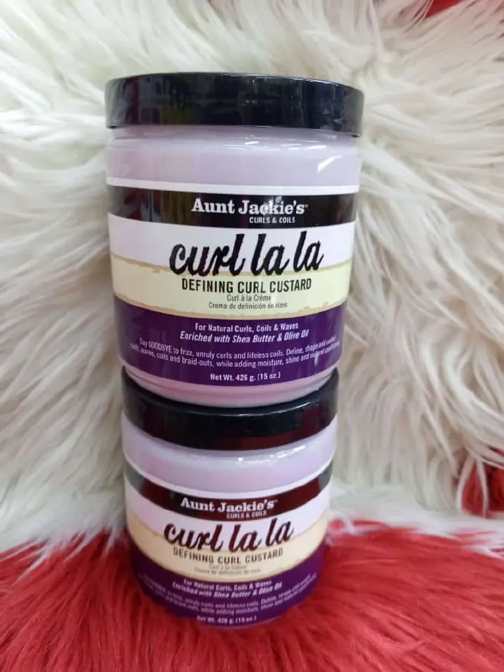 Aunt Jackie'S Curl Defining Custard Curl Lala for natural curls ,coils and waves enriched with Shea butte and olive oil