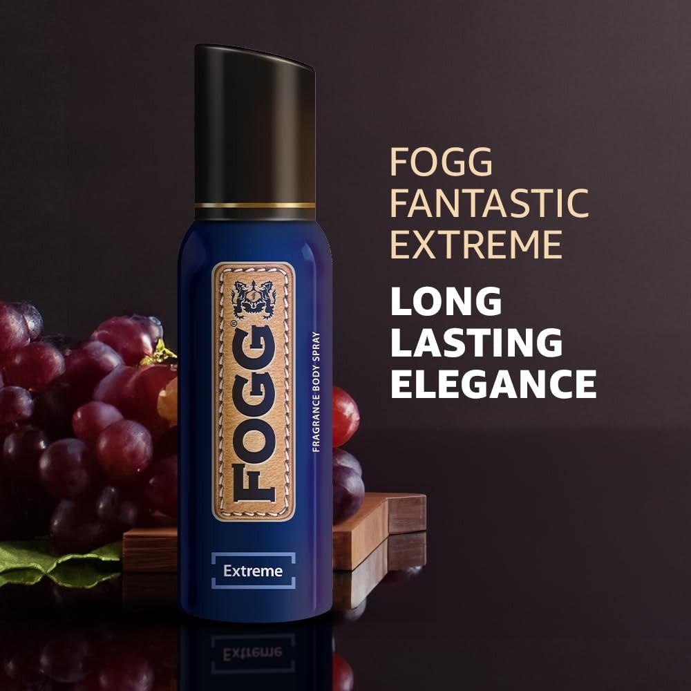 Fogg Fantastic Extreme 120ml No Gas Deodorant for Men, Long Lasting Perfume Body Spray