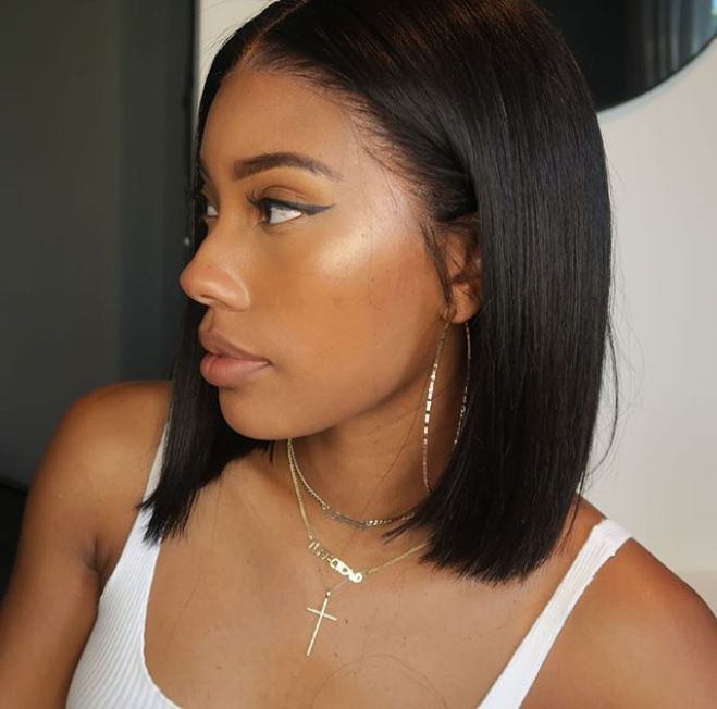 Straight Bob Wig Wear And Go Glueless Human Hair Wigs Bob Wigs For Women Ready To Wear Lace Closure Wig Hair