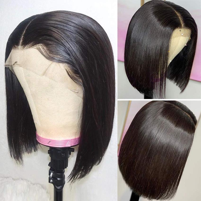 Straight Bob Wig Wear And Go Glueless Human Hair Wigs Bob Wigs For Women Ready To Wear Lace Closure Wig Hair