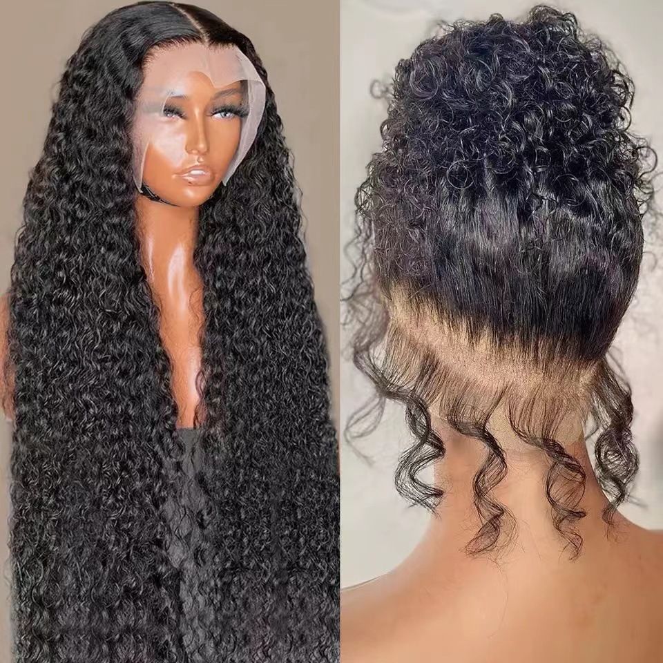 Deep Wave Lace Front Wig Hair Transparent Lace Frontal Wigs For Women Hair Wigs PrePlucked Lace Front Wig