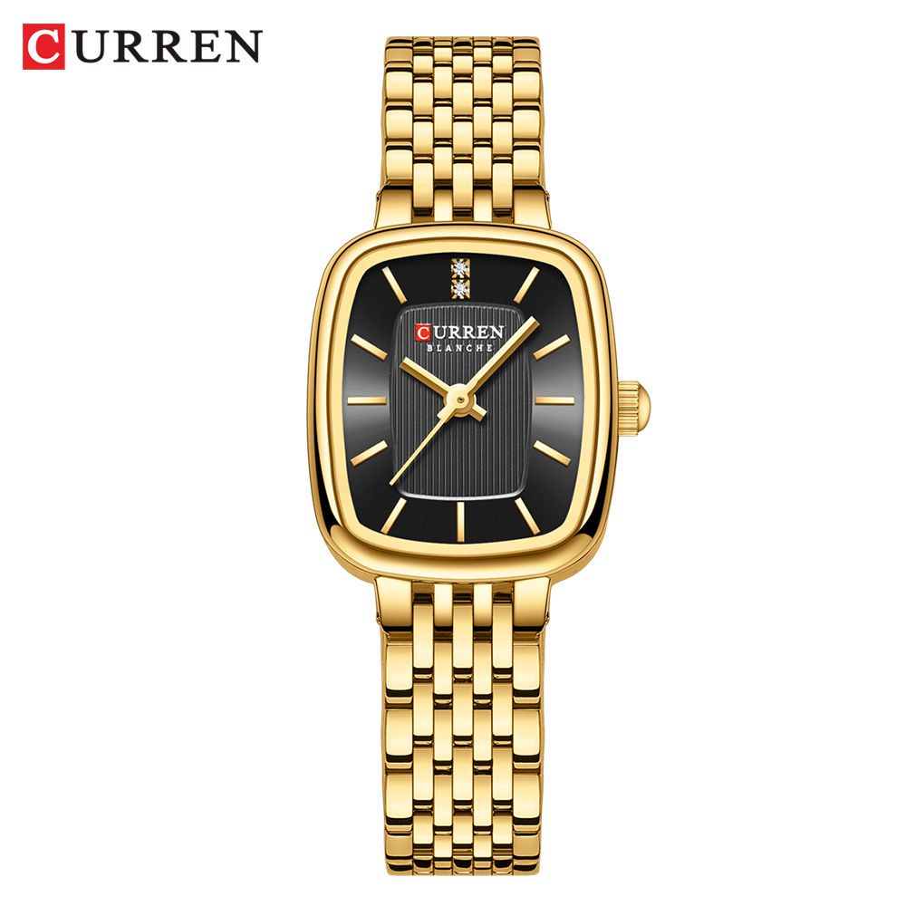 CURREN Luxury Square Women's Watches Brand Ladies Quartz Wristwatch Classic Silver Simple Femme Steel Band relogio feminino