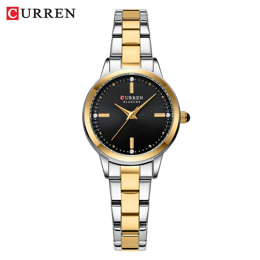 CURREN Women's Watches Fashion Original Quartz Wrist Watch for Ladies Roman Dial Diamond Waterproof Clock New