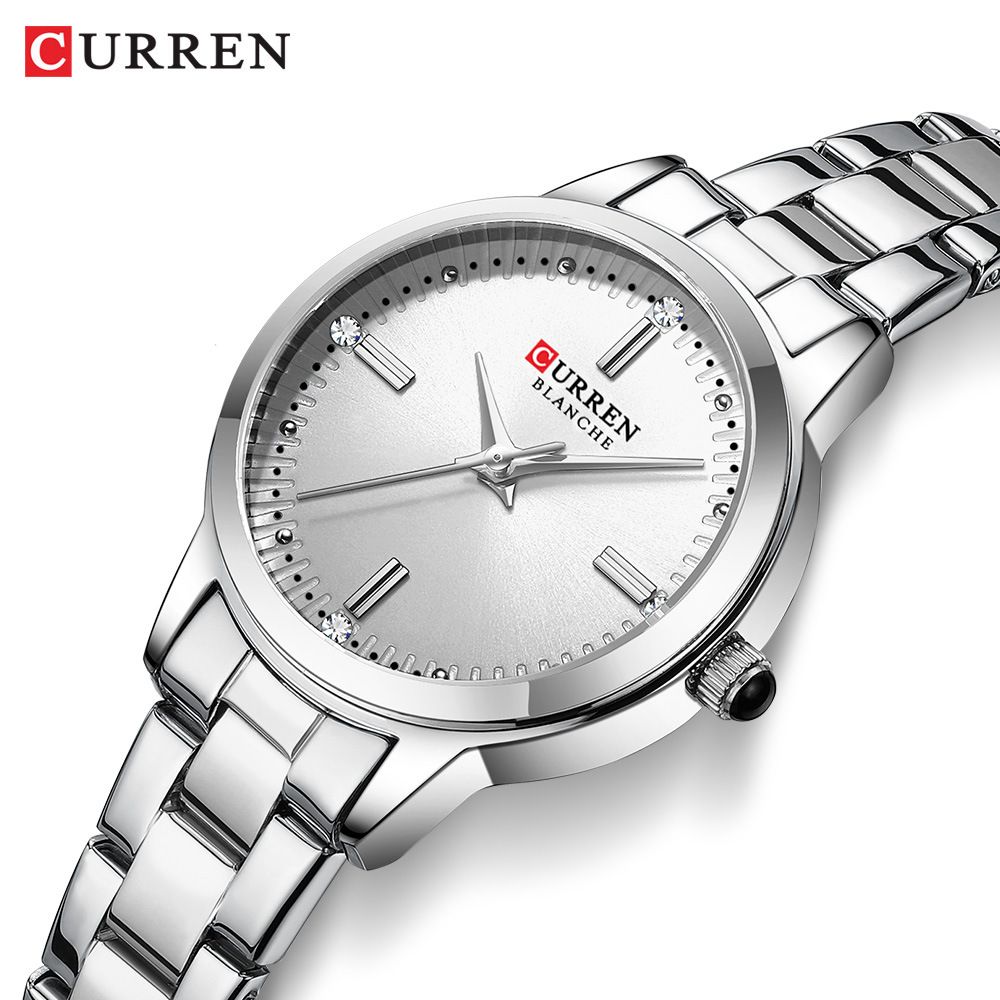 CURREN Women's Watches Fashion Original Quartz Wrist Watch for Ladies Roman Dial Diamond Waterproof Clock New