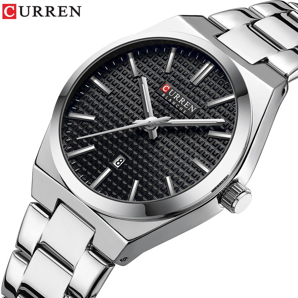 CURREN Watches for Women Simple Quartz Stainless Steel Strap Waterproof Wristwatches Luminous Fashion Clock