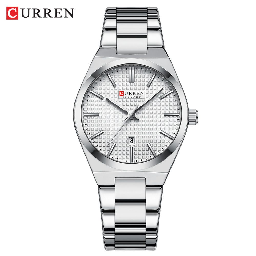 CURREN Watches for Women Simple Quartz Stainless Steel Strap Waterproof Wristwatches Luminous Fashion Clock