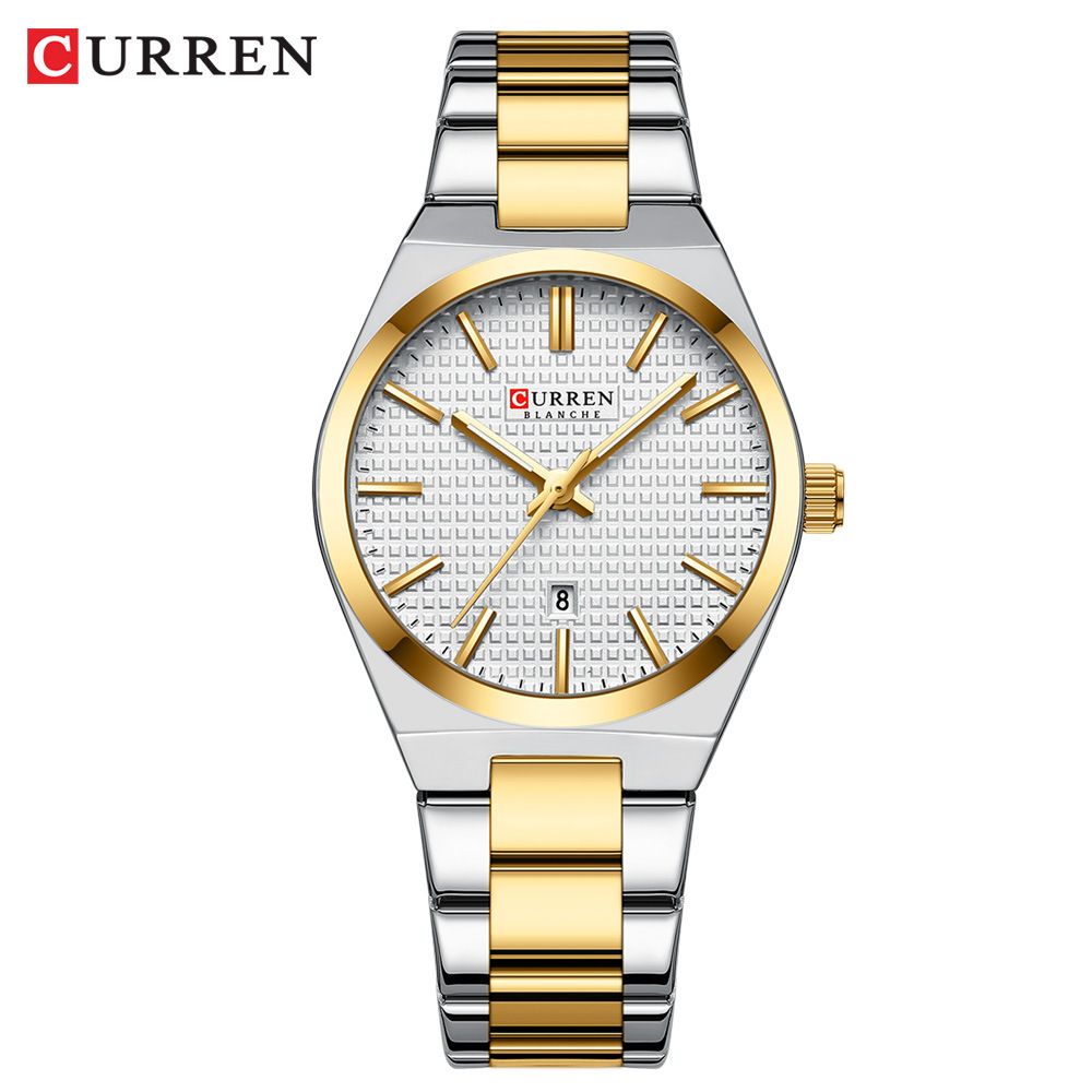 CURREN Watches for Women Simple Quartz Stainless Steel Strap Waterproof Wristwatches Luminous Fashion Clock