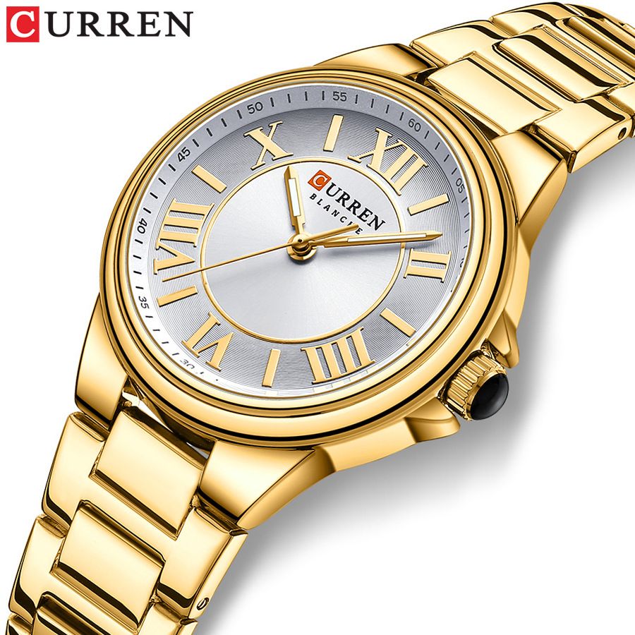 CURREN Women Quartz Watches Newest Arrival Design Lady Wristwatch For Female Luminous Hands Watch With Roman Numerals