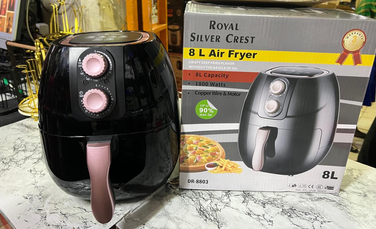 8 ltrs silver crest Airfrier Crispy results, healthier meals.
Precise Controls: User-friendly interface for consistent cooking.
Versatile Cooking: From fries to desserts, explore various recipes.