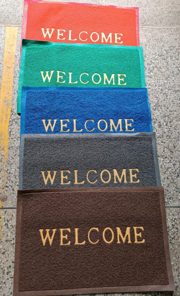 1pc Welcome doormat CLASSY NONFADING Striped Door Floor Mat ORIGINAL NONFADING MATS Black DOOR SIZE