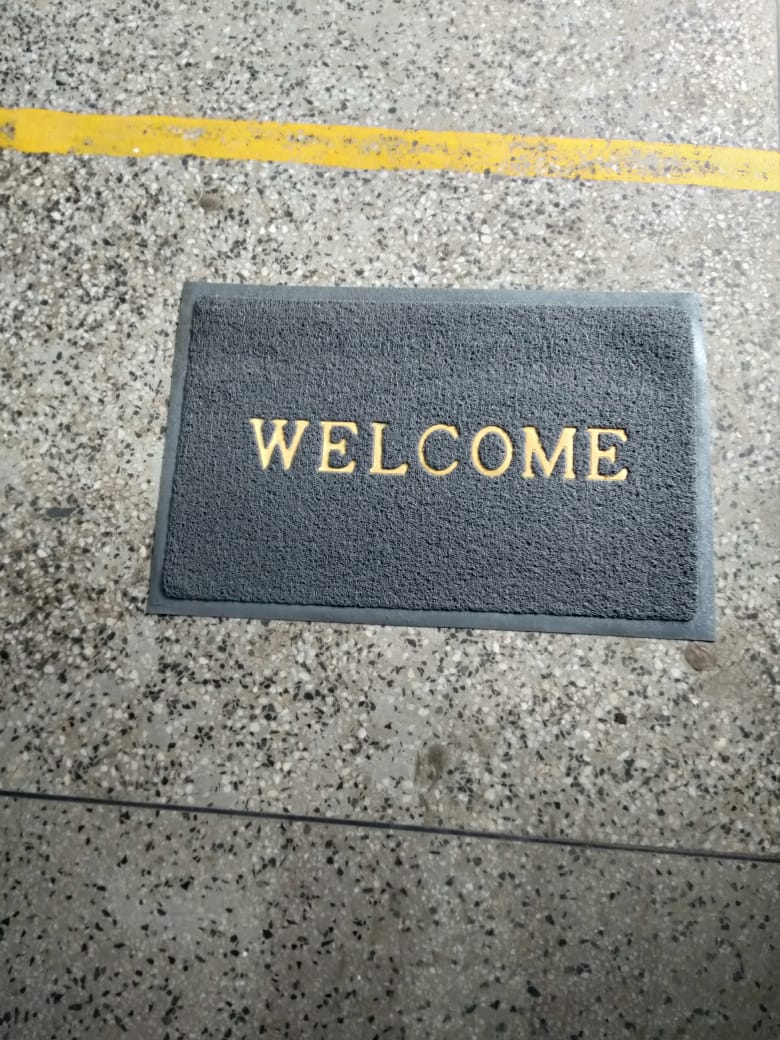 1pc Welcome doormat CLASSY NONFADING Striped Door Floor Mat ORIGINAL NONFADING MATS Black DOOR SIZE