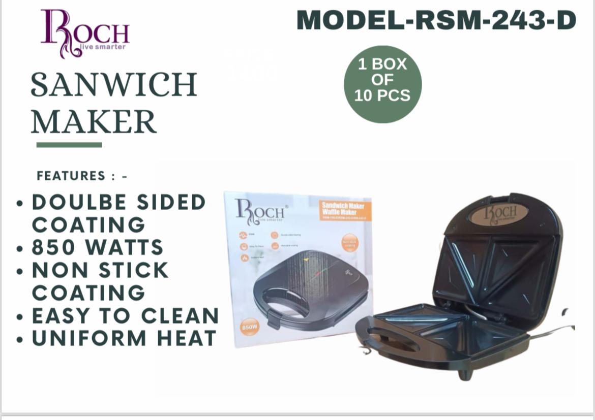 2 in 1 Roch sandwich maker This stunning sandwich toaster from with space for two rounds of sandwiches at a time can help you satisfy those cravings