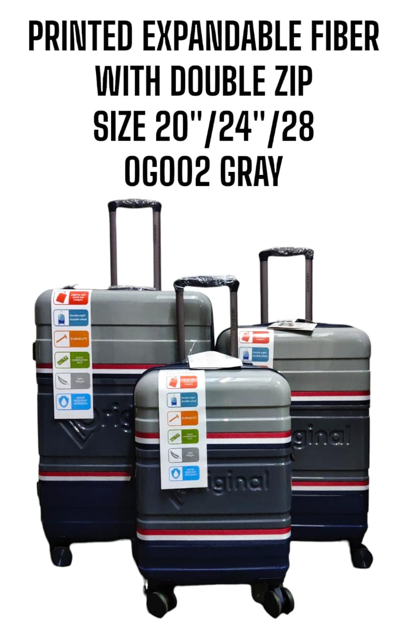 3 in 1  printed expendable fiber with double zip 20,24,28 high-quality materials Sleek and stylish design 3-in-1 design Hard outer shell for protection Number of compartments and pockets for organi