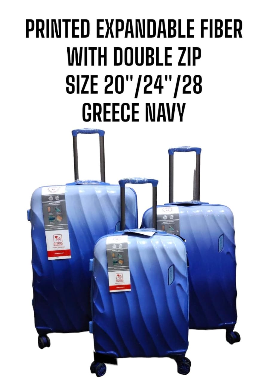 3 in 1  printed expendable fiber with double zip 20,24,28 high-quality materials Sleek and stylish design 3-in-1 design Hard outer shell for protection Number of compartments and pockets for organi
