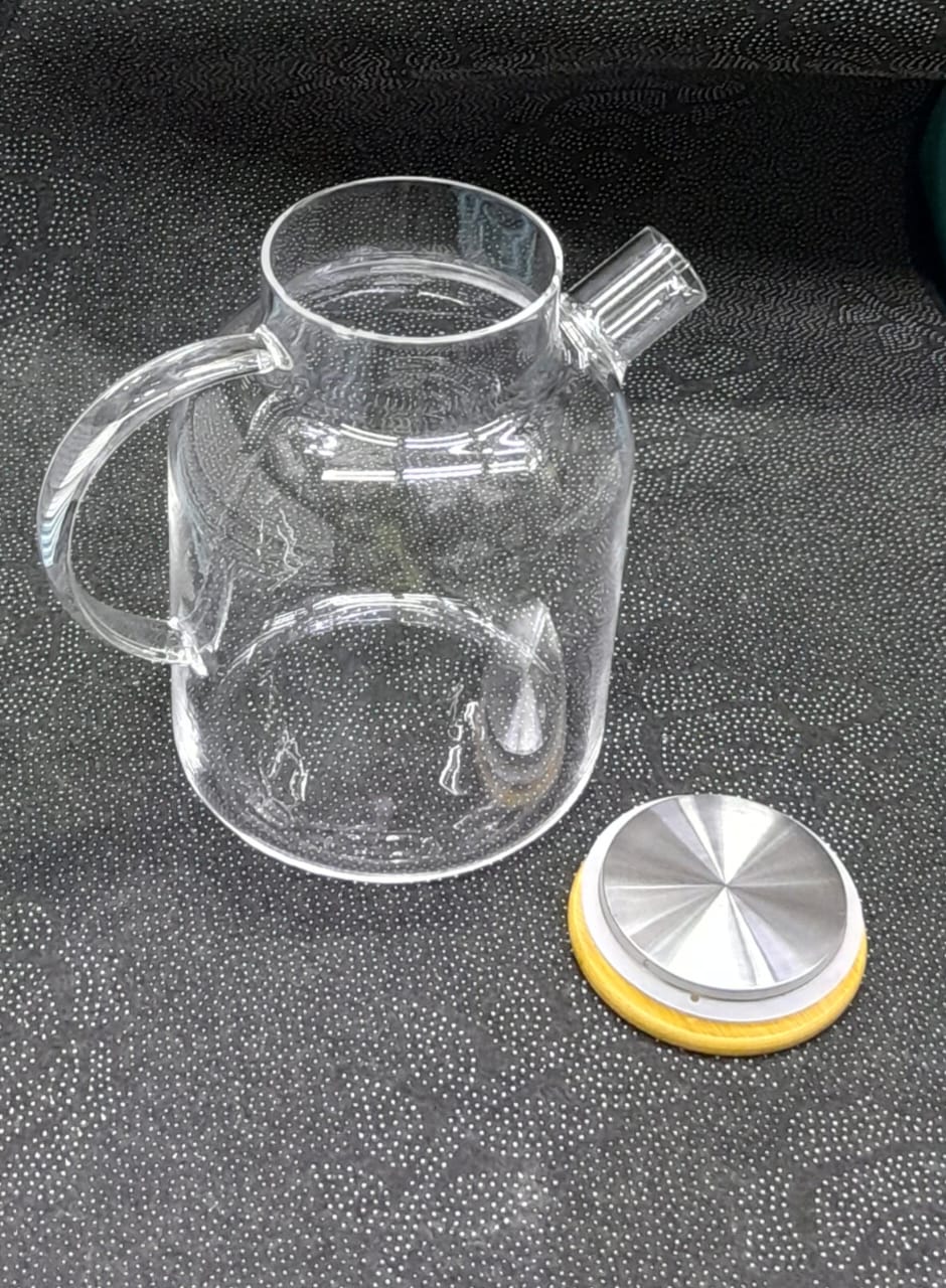 Glass Teapot Transparent Borosilicate Glass Teapot Heat Resistant Glass Water Jug Clear Flower Tea Kung Fu Kettle Office Home Tool