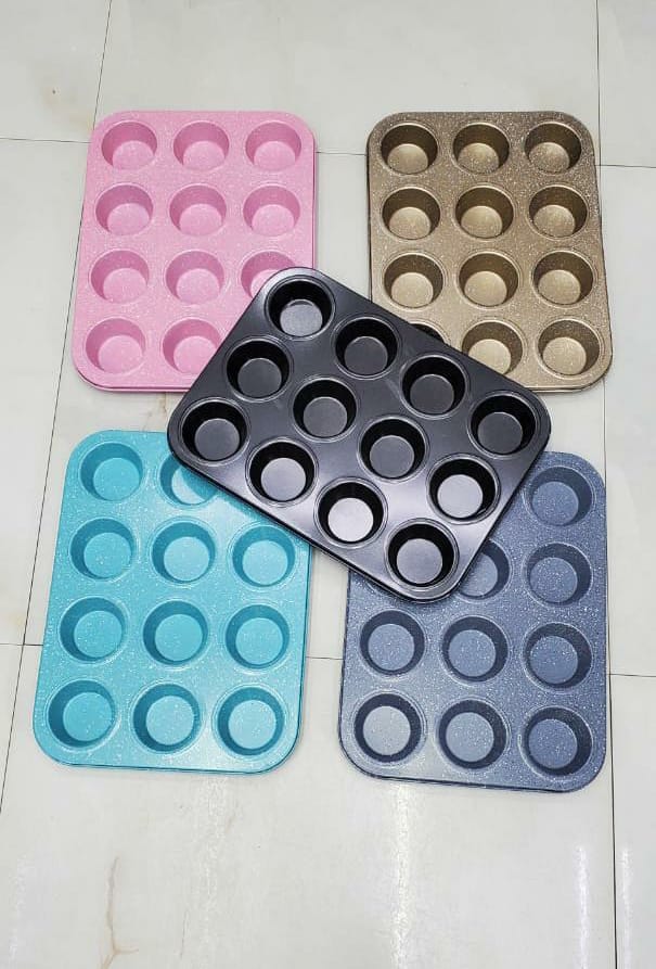 Nonstick CUPCAKE tray 12-Hole Non-Stick Muffin Cupcake Baking Tray