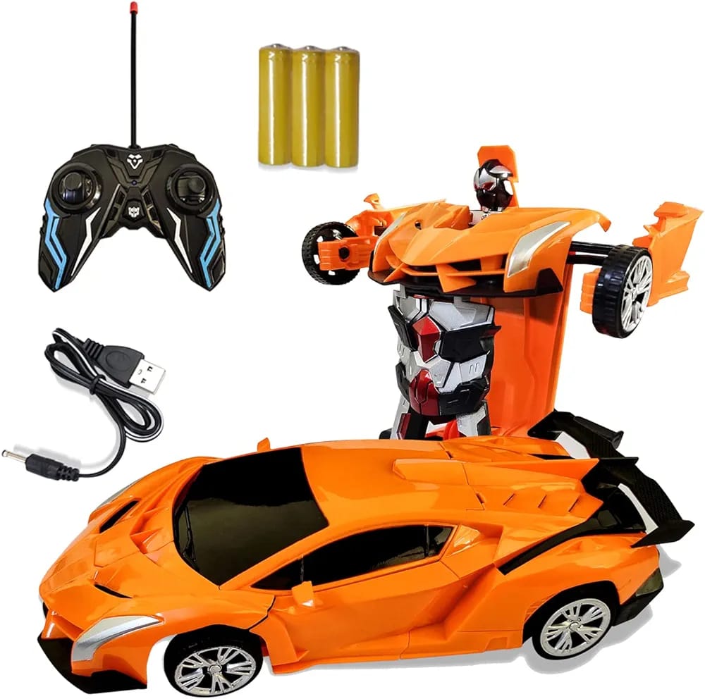 Kids rechargeable robot car Kids remote controlled and Rechargeable robot car Red