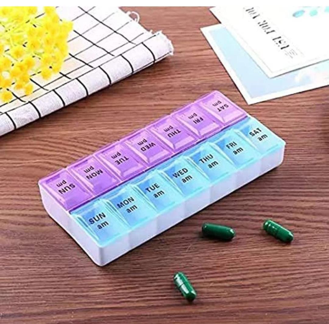7 Days Weekly Tablet Pill Organizer Boxes Medicine Storage Case  If someone lives alone, then this is a benefit for the elderly people who live alone and do not get daily visitors.
Helps brings peace