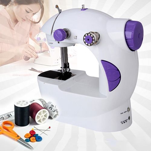 Electric Portable Sewing Machine Double Speed Automatic Thread Home Tailor