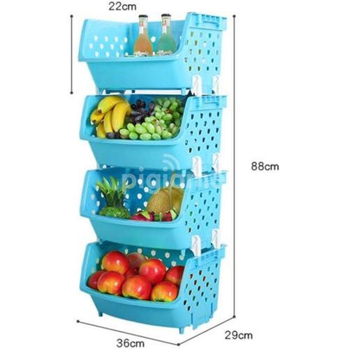 KILLMALL 10TH ANIVERSARY OFFERS Generic 4 Tier Kitchen Fruit/ Vegetable Storage Rack.