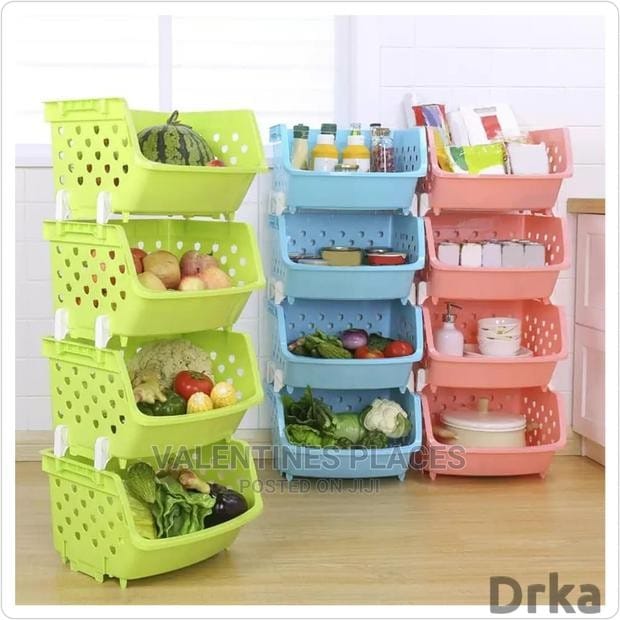 KILLMALL 10TH ANIVERSARY OFFERS Generic 4 Tier Kitchen Fruit/ Vegetable Storage Rack.