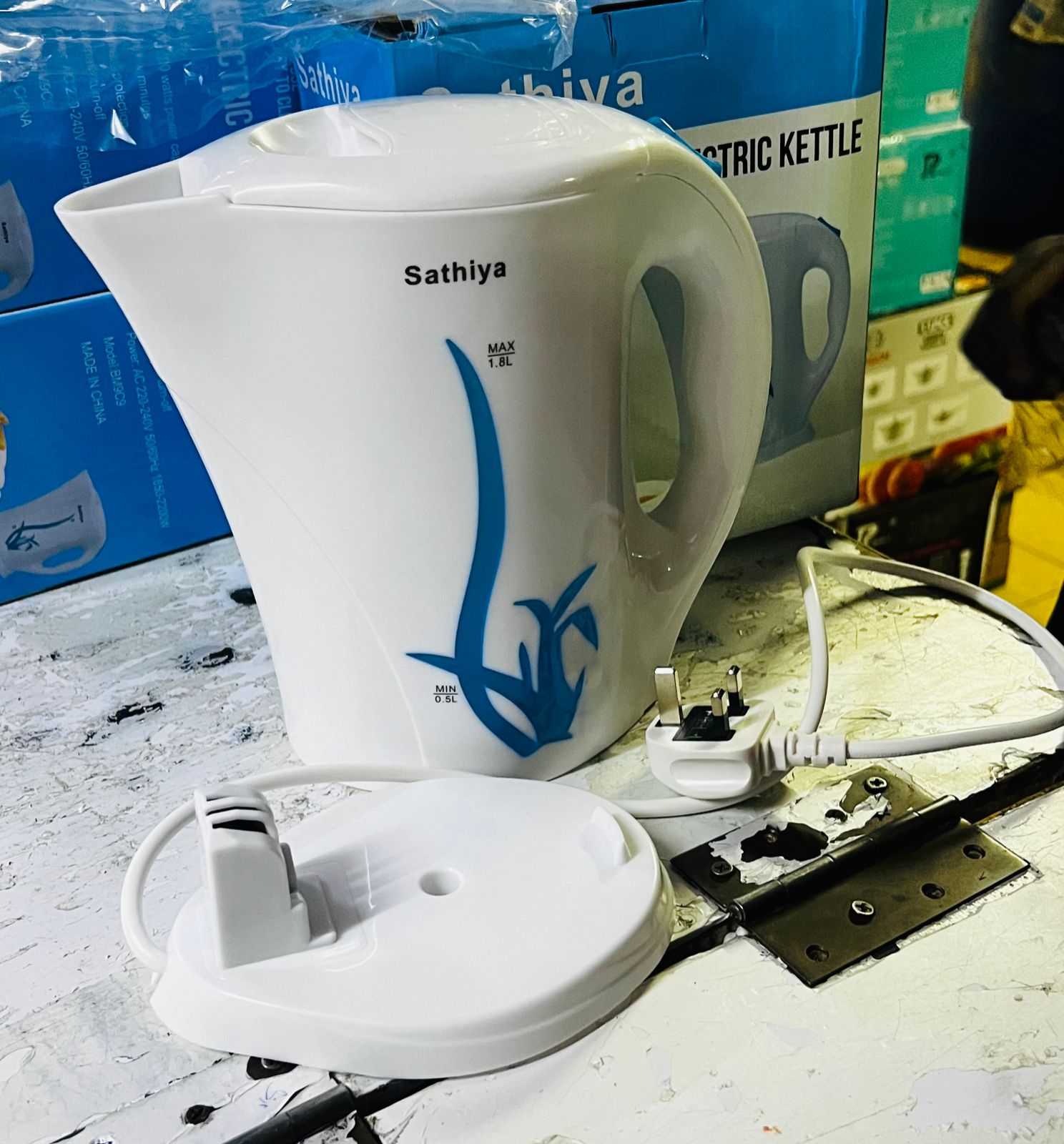 Sathiya 1850W 1.8L Electric Water Kettle Heater Jug High quality thermostat to ensure auto cutoff. BEST QUALITY YET VERY AFFORDABLE
