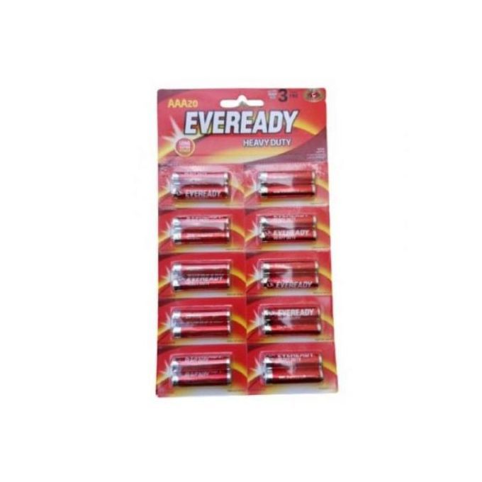 Eveready Pack Of 10 Pairs - AAA Size Battery Heavy Duty Long Lasting
