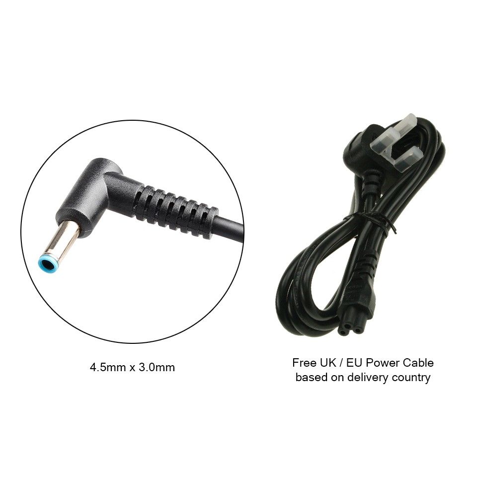 HP Laptop Charger - Blue Pin (small pin)