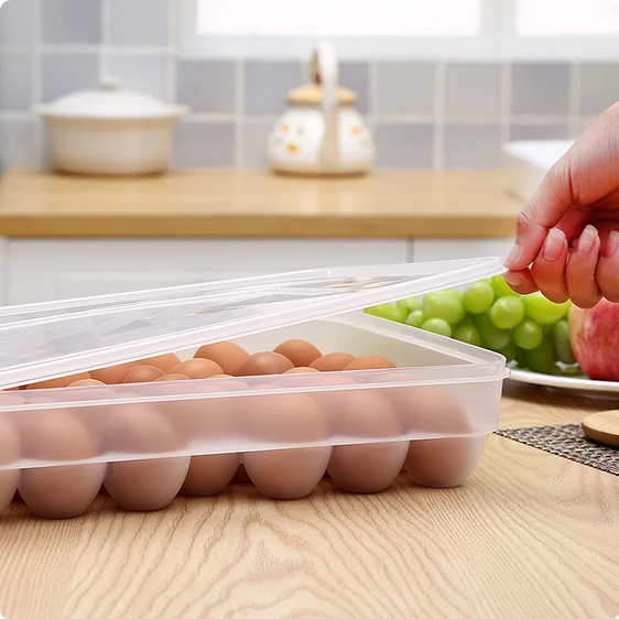 34 Grids Plastic Egg Storage Containers Box Refrigerator Organizer Drawer Egg Fresh-keeping Case Holder Tray Kitchen Accessories