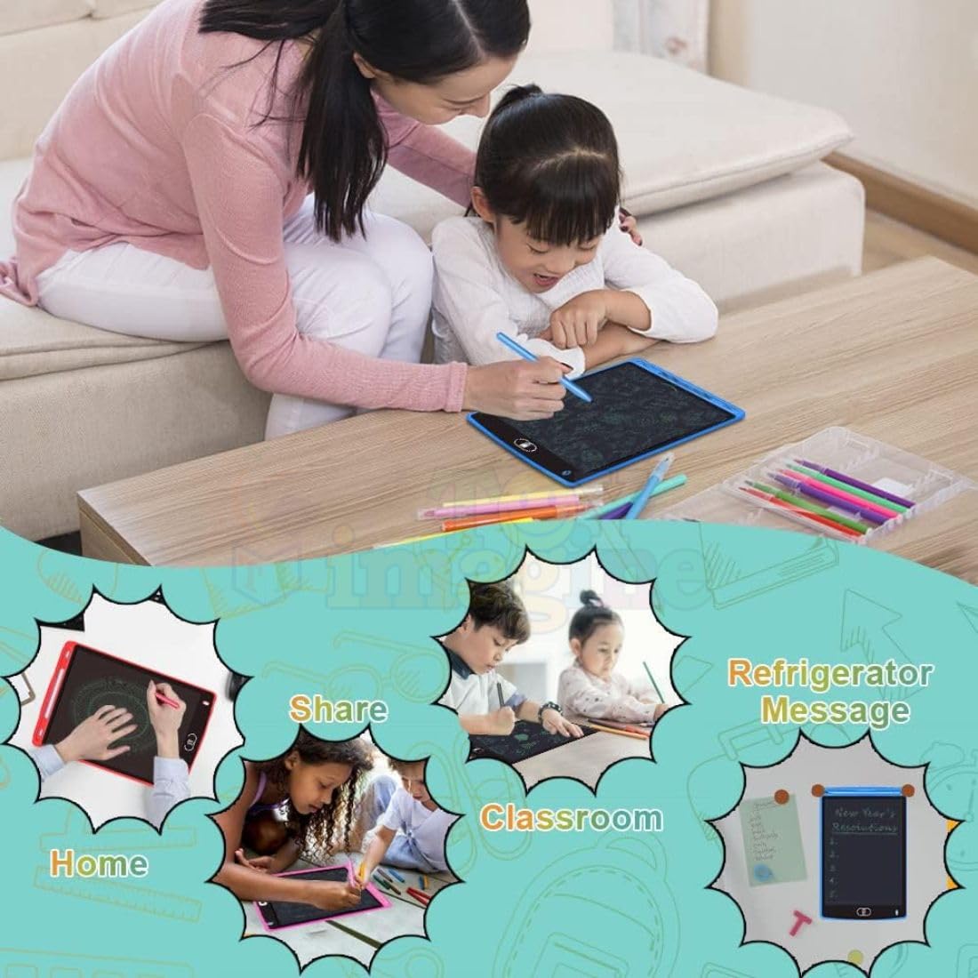 LCD Writing Tablet for Kids,Electronic Note Pad,Scribble Doodle Drawing Rough Pad,Digital Magic Slate  Writing Board Electronic Lcd Writing Tablet Handwriting Memo Notepad  Best Birthday Gifts