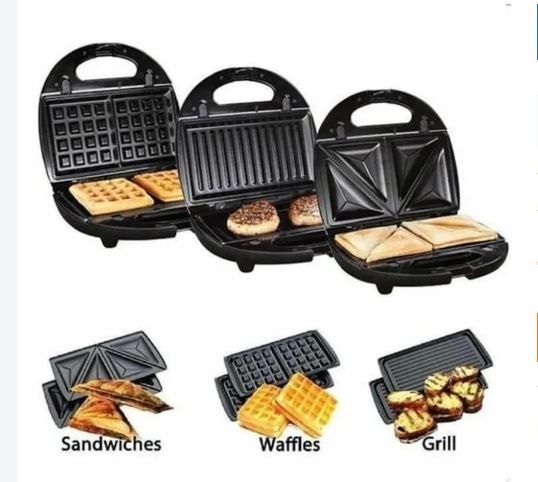 Sokany 3in1 Bread Toaster , Grill, Waffle And Sandwich Maker as picture