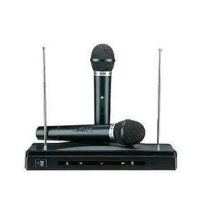 Max Wireless Microphone System Black as picture