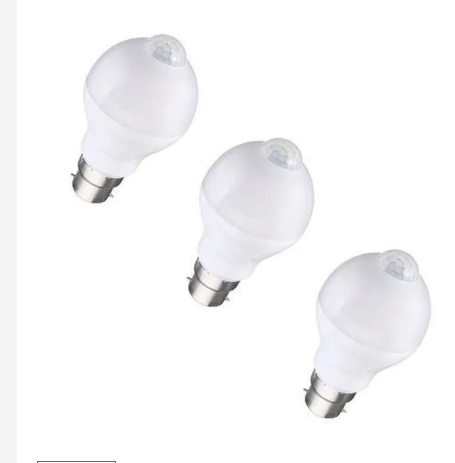 B22 7W Auto PIR Motion + Light Sensor Detection LED Light Lamp Globe Bulb[Pack Of 3]