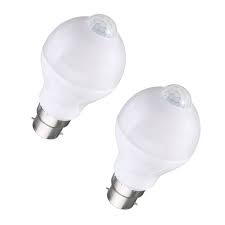 B22 7W Auto PIR Motion + Light Sensor Detection LED Light Lamp Globe Bulb[Pack Of 3]