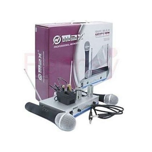 Max Dual Channel UHF Wireless Microphone System-DH-744