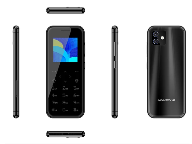 Super Mini Ultrathin Card Maxfone Max 8 Touch Button Mobile Phone 1.54" Dual SIM BT Dialer 0.3MP 1000MAH MP3 Torch FM CellPhone