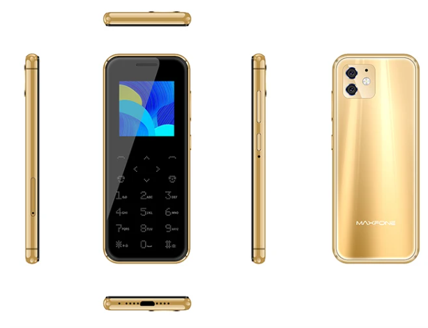 Super Mini Ultrathin Card Maxfone Max 8 Touch Button Mobile Phone 1.54" Dual SIM BT Dialer 0.3MP 1000MAH MP3 Torch FM CellPhone