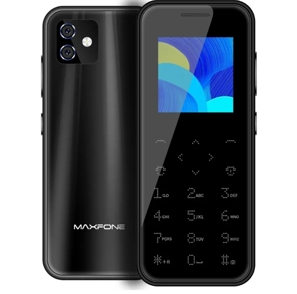 Super Mini Ultrathin Card Maxfone Max 8 Touch Button Mobile Phone 1.54" Dual SIM BT Dialer 0.3MP 1000MAH MP3 Torch FM CellPhone
