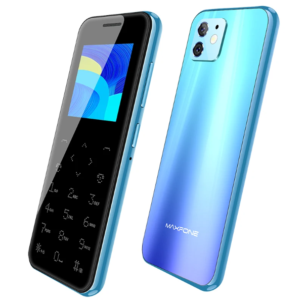 Super Mini Ultrathin Card Maxfone Max 8 Touch Button Mobile Phone 1.54" Dual SIM BT Dialer 0.3MP 1000MAH MP3 Torch FM CellPhone