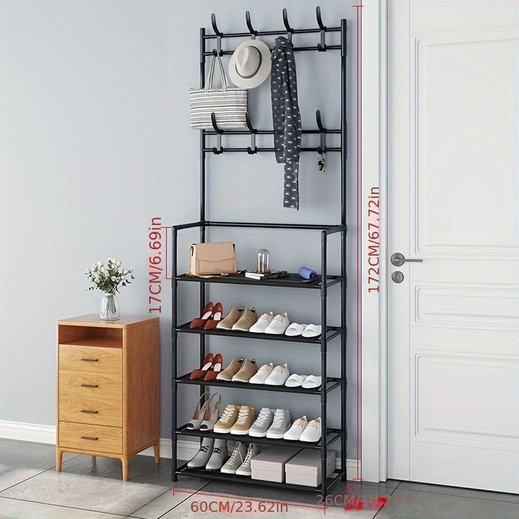 All in one shoe rack or coat or hat or bag hanger