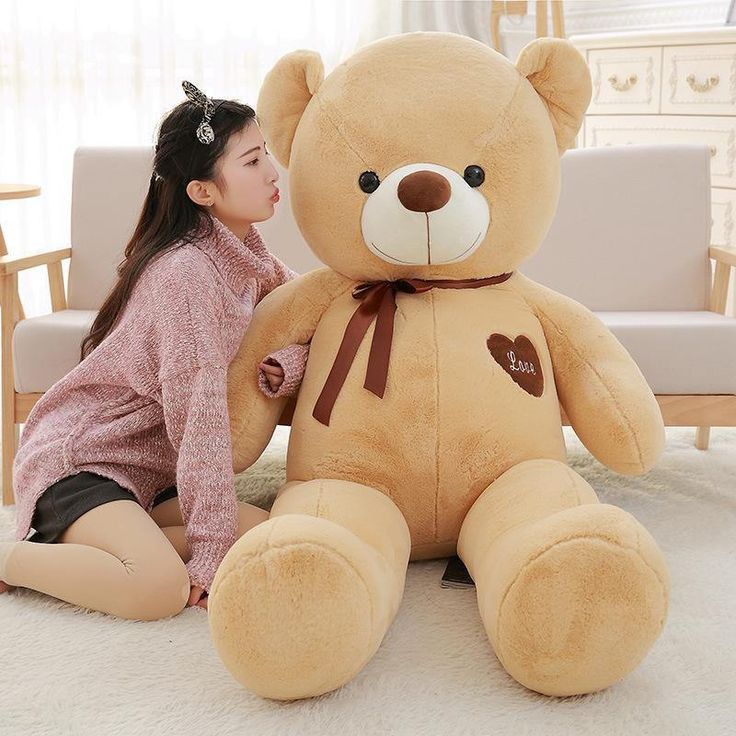 60cm Generic Stuffed Plush Teddy Bear Soft Doll Brown, white, mustard, pink,