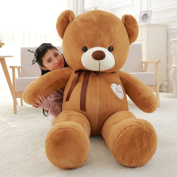 60cm Generic Stuffed Plush Teddy Bear Soft Doll Brown, white, mustard, pink,