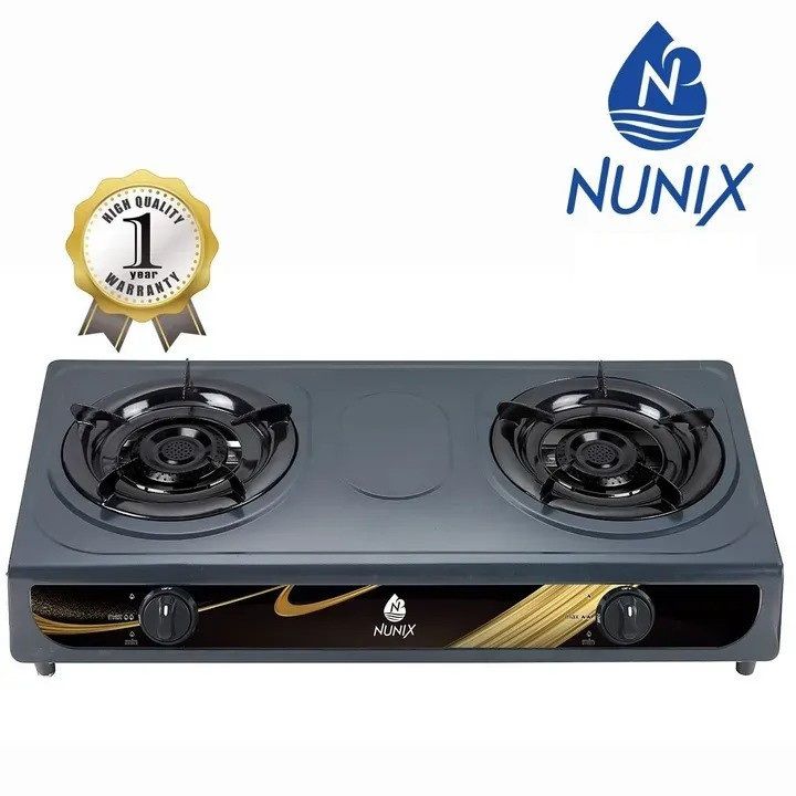 Nunix 2 Gas Cooker Double Burner Gas stove+1 YEAR WARRANTY