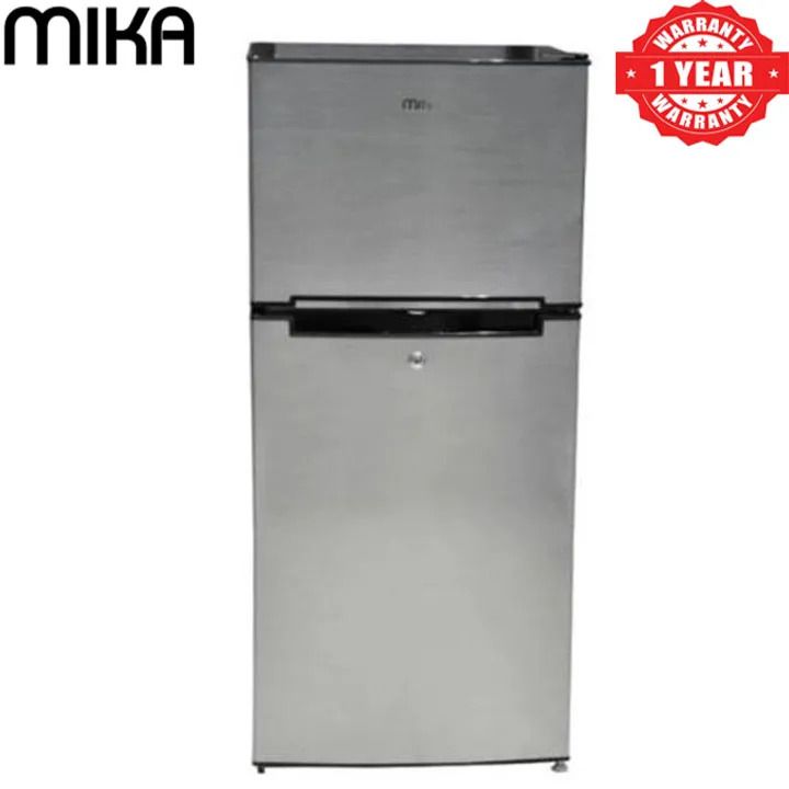 Mika Refrigerator, 138L, Direct Cool, Double Door, Dark Matt Stainless Steel