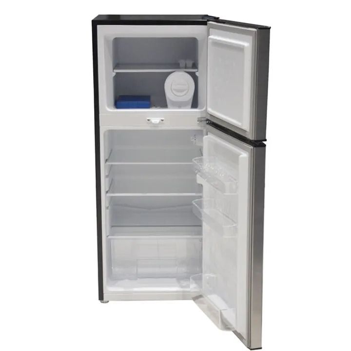 Mika Refrigerator, 138L, Direct Cool, Double Door, Dark Matt Stainless Steel