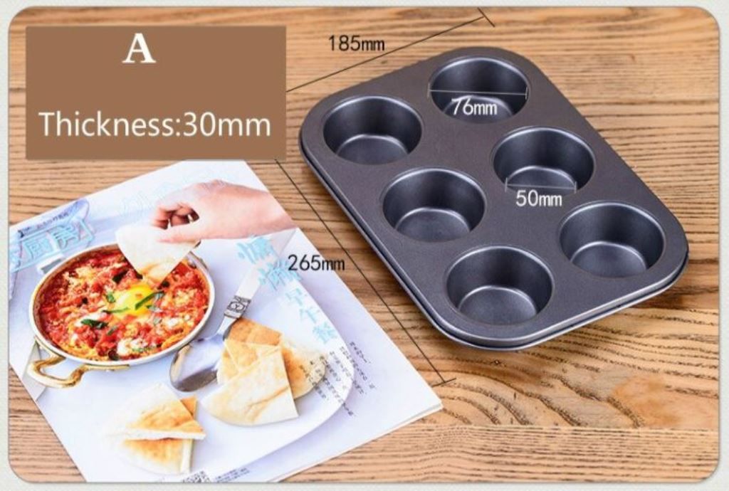 Non-Stick Cupcake Muffin Tray / Baking Pans - 6 & 12 Holes