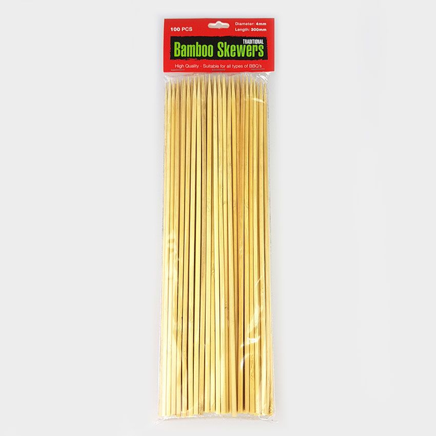 BBQ Barbecue Mshikaki Kebab Bamboo Wooden Skewers - 1 PACKET