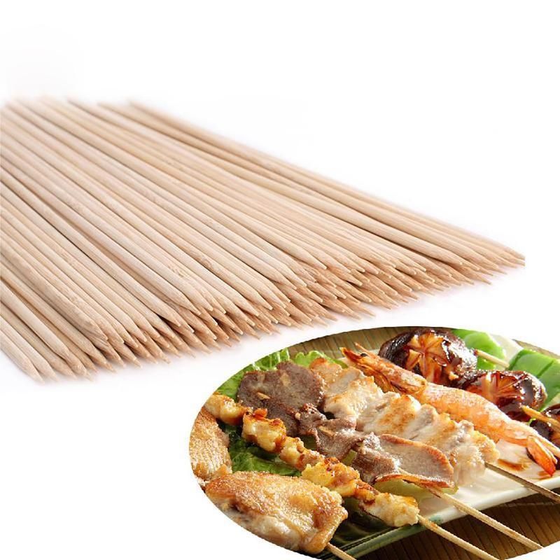 BBQ Barbecue Mshikaki Kebab Bamboo Wooden Skewers - 1 PACKET